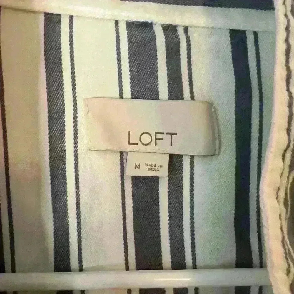 Loft Stripe Cinch Waist Jacket - Picture 10 of 13